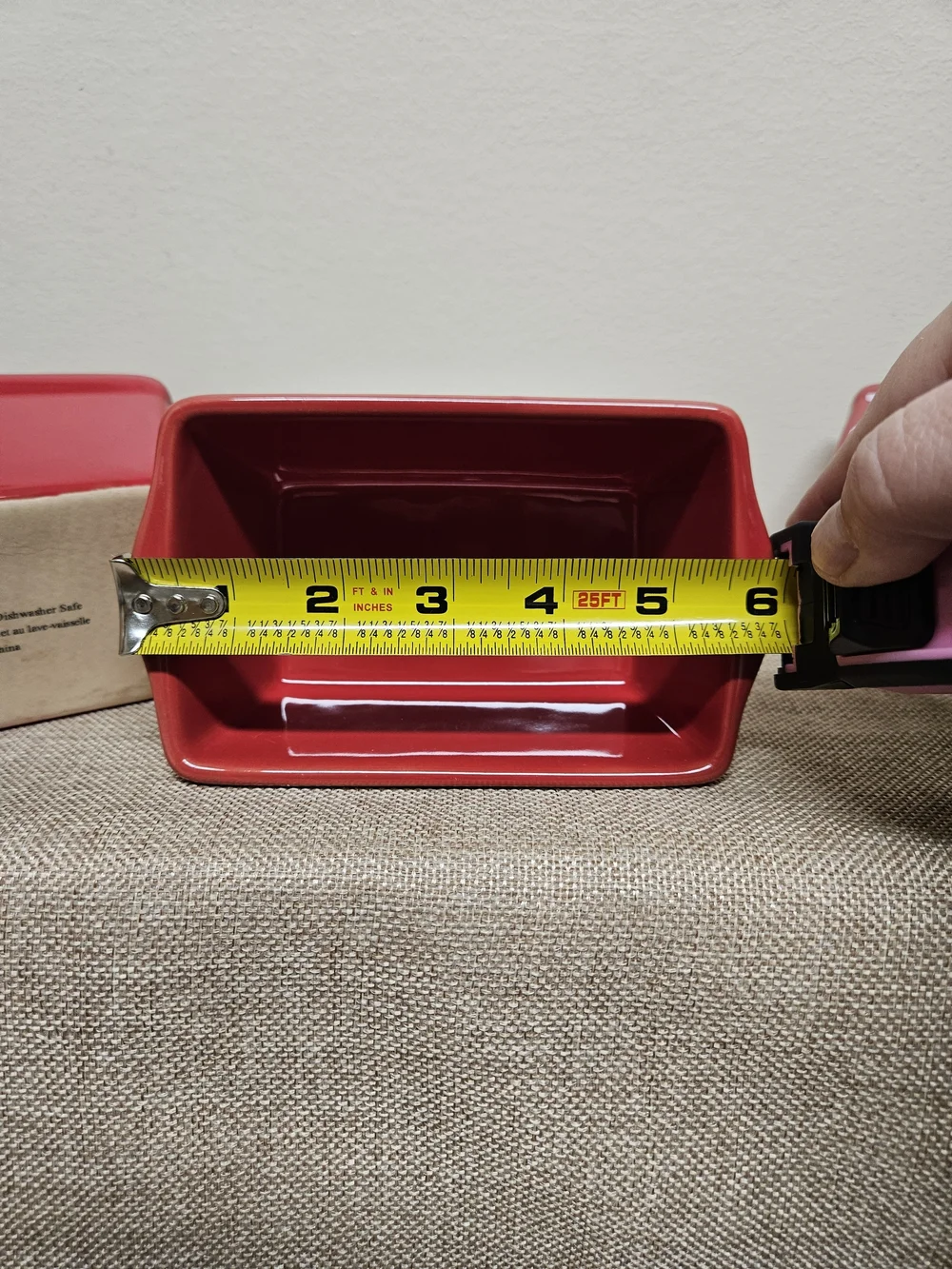 Red Ceramic Mini Loaf Pans - Set